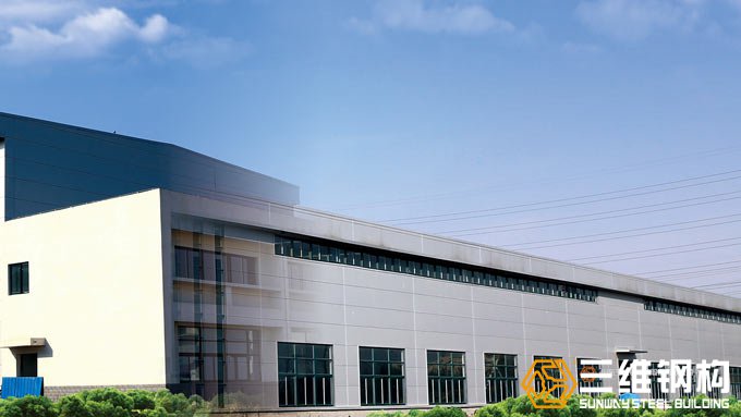 山东新黄金城hjc222钢结构公司建造的辰龙能源集团重钢结构工程厂房效果图2